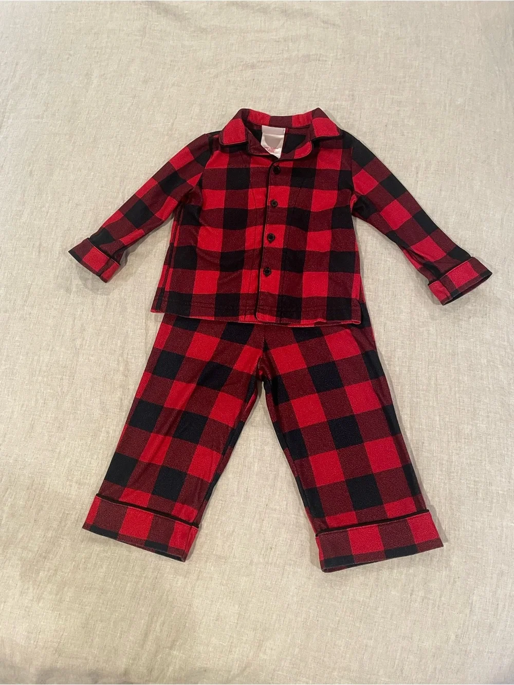 Wondershop Red and Black Plaid Kids Christmas Pajama Set